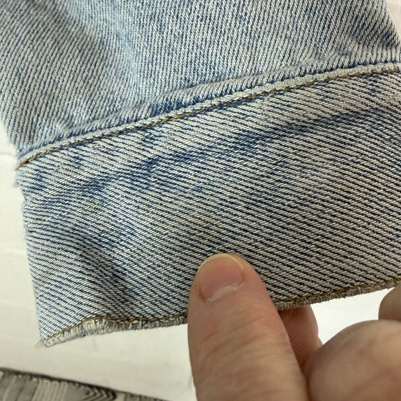 VTG Moda Int'l Denim Jean Jacket 90s Y2K Oversized Baggy Skater Street Grunge XS - Picture 10 of 15